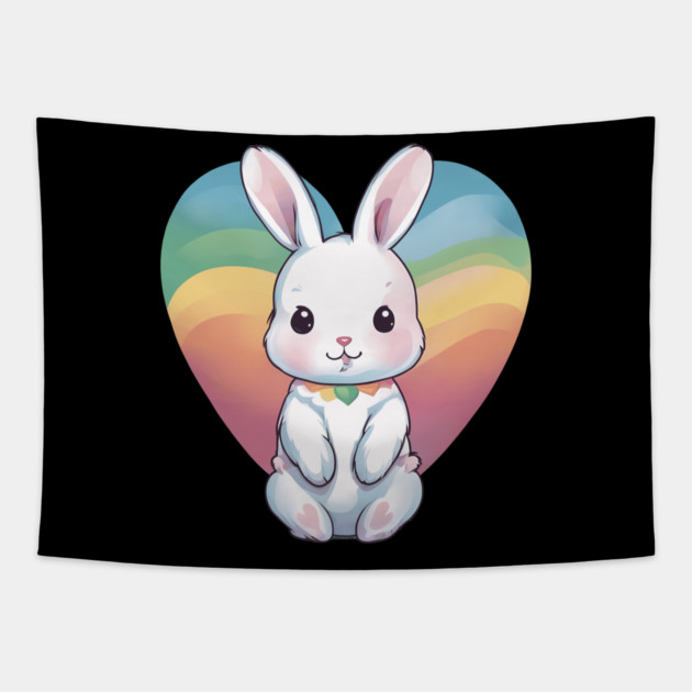 Love Baby Rabbit Tapestry by animegirlnft