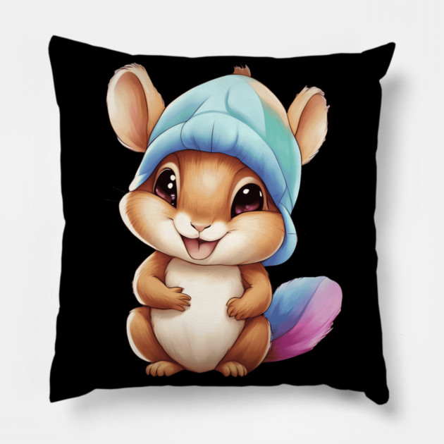 Baby squirrel Pillow by animegirlnft