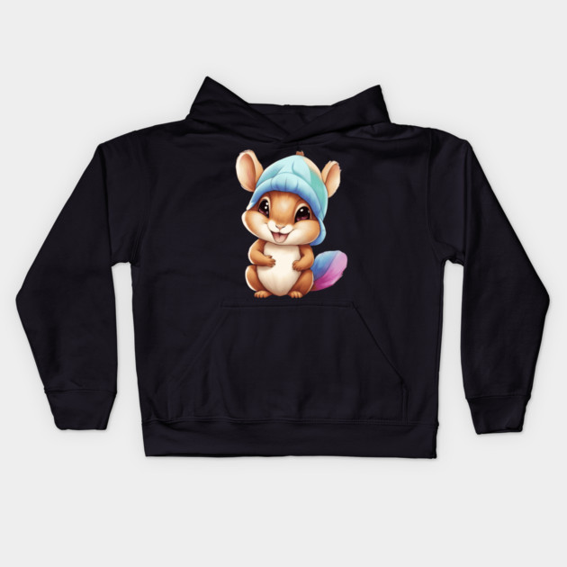 Baby squirrel Kids Hoodie by animegirlnft