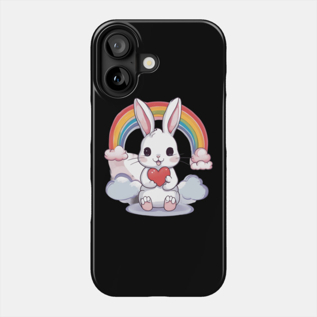 Rainbow Baby Rabbit Phone Case by animegirlnft