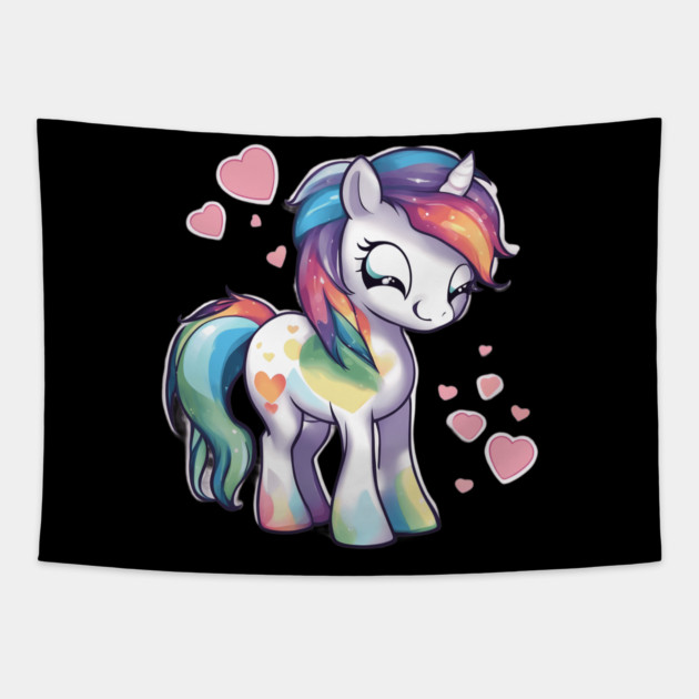 Valentine Pony Tapestry by animegirlnft
