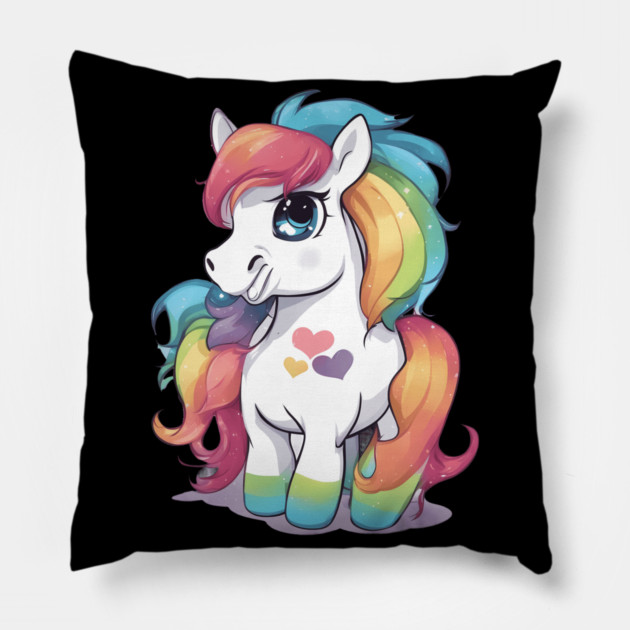 Rainbow Baby Pony Pillow by animegirlnft