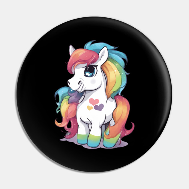 Rainbow Baby Pony Pin by animegirlnft