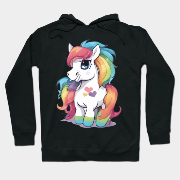 Rainbow Baby Pony Hoodie by animegirlnft