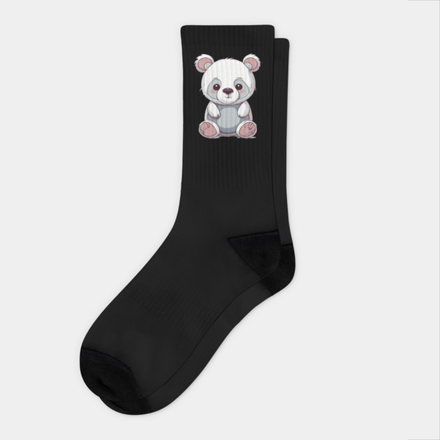 Baby White Panda Socks by animegirlnft