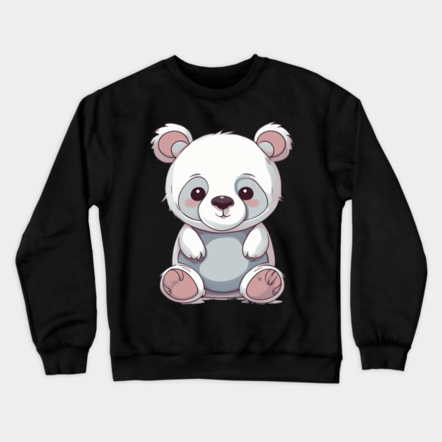 Baby White Panda Crewneck Sweatshirt by animegirlnft