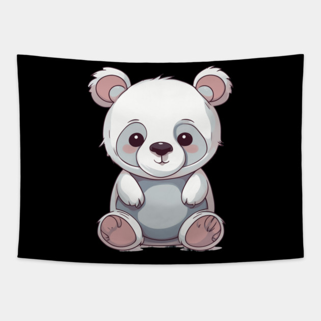 Baby White Panda Tapestry by animegirlnft