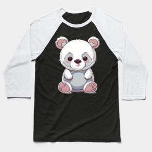 Baby White Panda Baseball T-Shirt