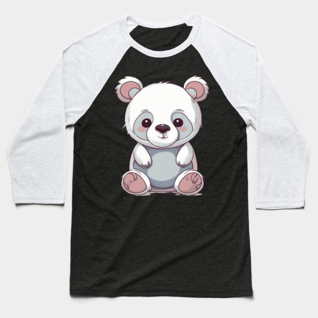 Baby White Panda Baseball T-Shirt by animegirlnft
