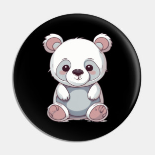 Baby White Panda Pin
