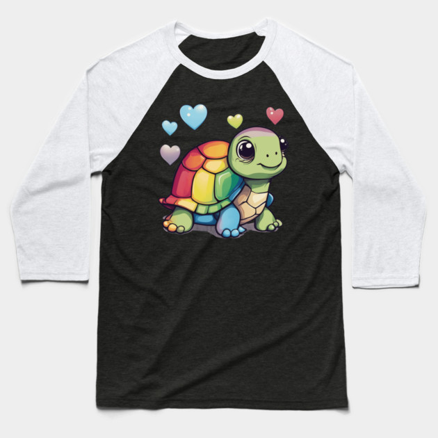 Love Turtle Baseball T-Shirt by animegirlnft