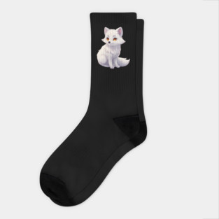 Cute Arctic Fox Socks