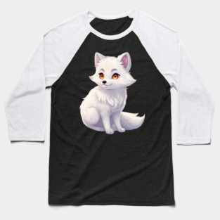 Cute Arctic Fox Baseball T-Shirt