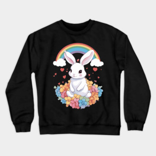 Rainbow Bunny Love Crewneck Sweatshirt