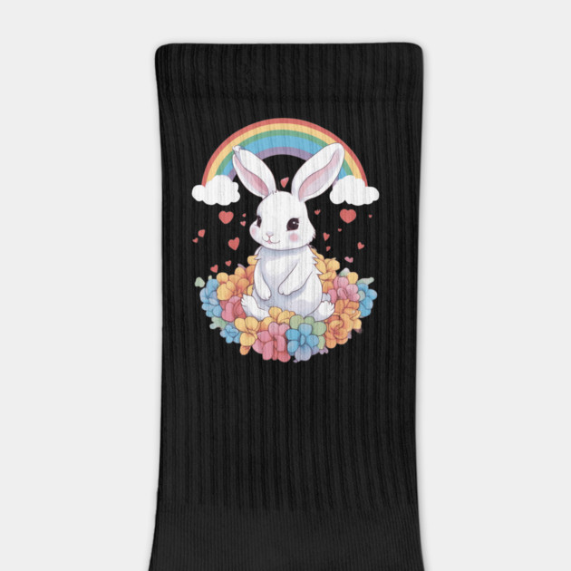 Rainbow Bunny Love by animegirlnft