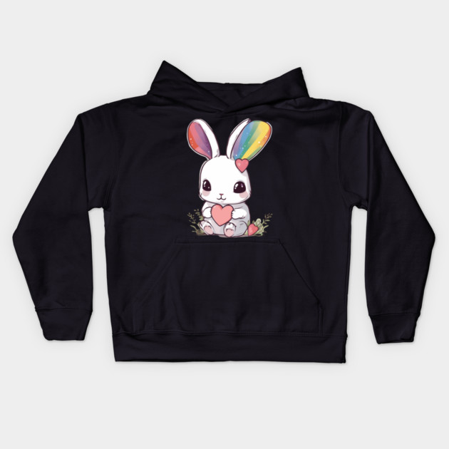 Valintine Bunny Kids Hoodie by animegirlnft