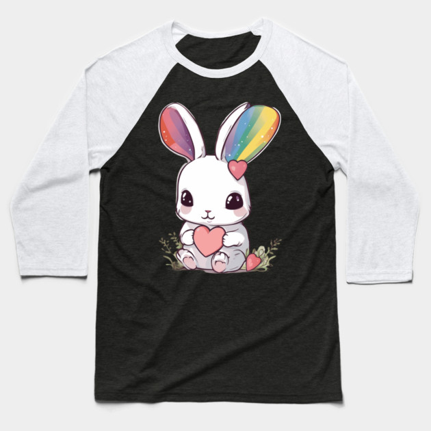 Valintine Bunny Baseball T-Shirt by animegirlnft
