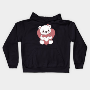 Valentine Bear Kids Hoodie