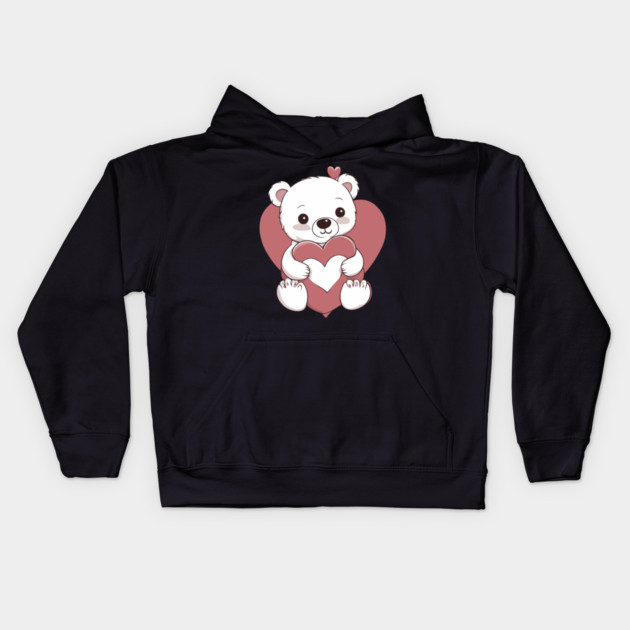 Valentine Bear Kids Hoodie by animegirlnft