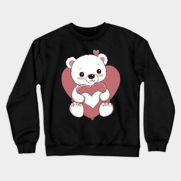 Valentine Bear Crewneck Sweatshirt by animegirlnft