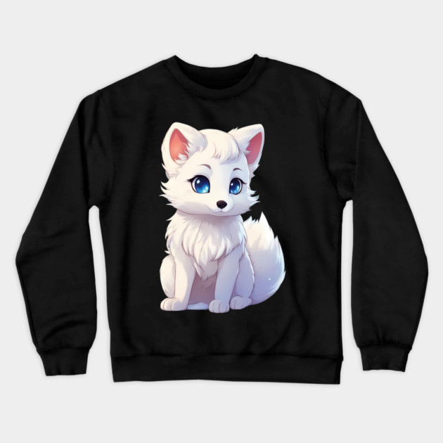 Anime Arctic Fox Crewneck Sweatshirt by animegirlnft