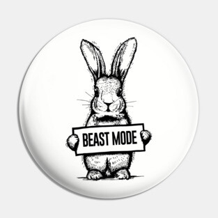 Bunny Beast Mode Pin