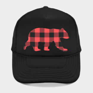 Red Gay Bear Buffalo Plaid Check Bear | BearlyBrand Hat