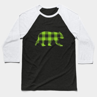 Gay Bear Buffalo Check Plaid Bear | BearlyBrand Baseball T-Shirt