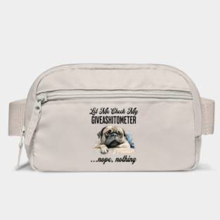 Dog Checking Its Giveashitometer funny design Bag