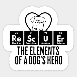 ReScUEr: The Elements of a Dog's Hero, Dog Rescue design Magnet