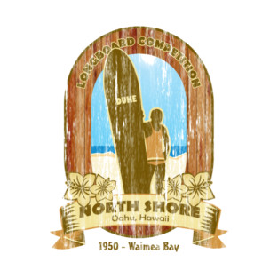 Vintage Waimea Bay Long Board Competition T-Shirt