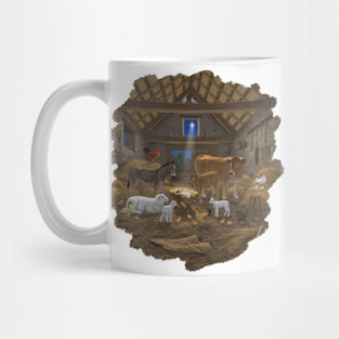 Baby Jesus Divine Manger Holy Night Christmas Nativity Scene Mug