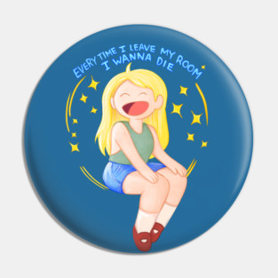 Every time I leave my room I wanna die - Fionna and Cake / Adventure Time fan art Pin