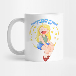 Every time I leave my room I wanna die - Fionna and Cake / Adventure Time fan art Mug