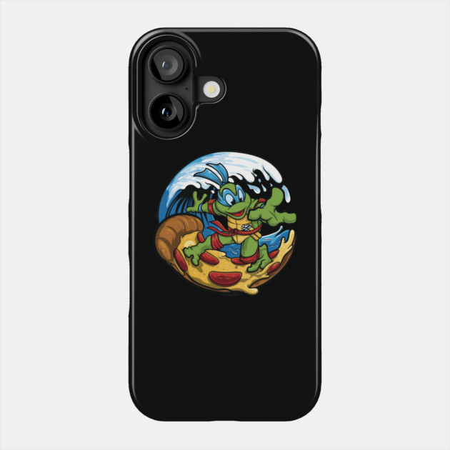 Pizza Shredder Wave Rider Phone Case by MCALTees