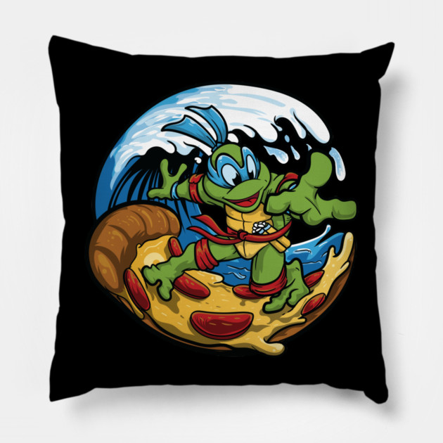 Pizza Shredder Wave Rider Pillow by MCALTees