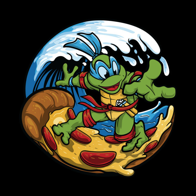 Pizza Shredder Wave Rider by MCALTees