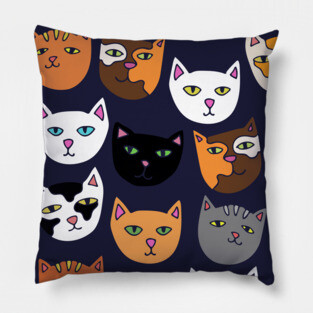 Crazy Cat Lady Pattern cats Pillow
