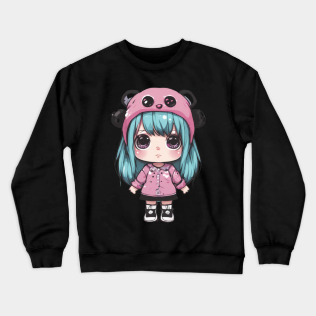 Tiny Kawaii Diva Crewneck Sweatshirt by animegirlnft
