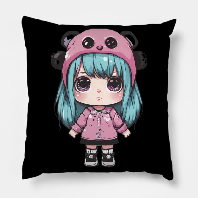 Tiny Kawaii Diva Pillow by animegirlnft