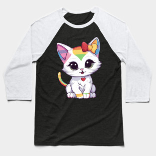 Adorable Little Baby Feline Baseball T-Shirt