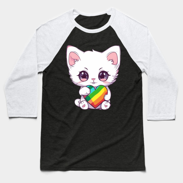 Irresistibly Cute Baby Kitten Baseball T-Shirt by animegirlnft
