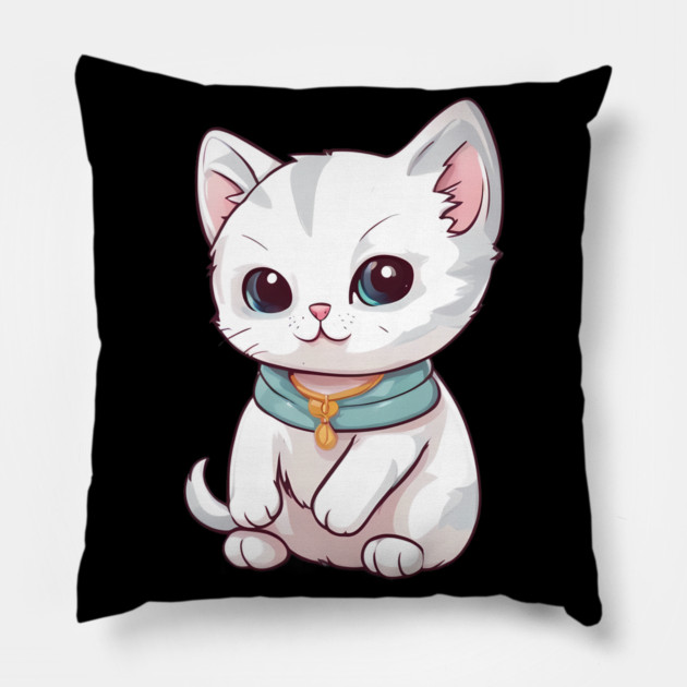 Tiny Fluffy Ball of Cuteness Pillow by animegirlnft