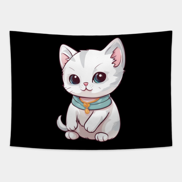 Tiny Fluffy Ball of Cuteness Tapestry by animegirlnft