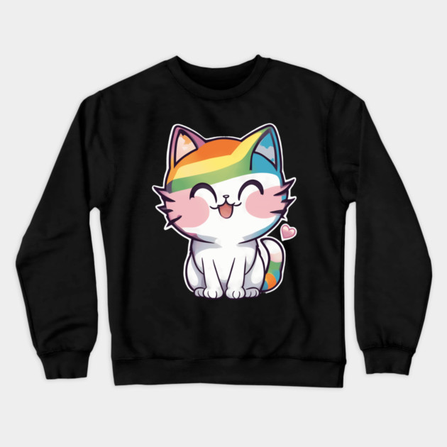 I Love You Baby Kitty Crewneck Sweatshirt by animegirlnft