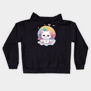 Fall in Love Baby Kitten Kids Hoodie