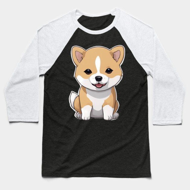 Pure Cuteness Shiba Inu Baseball T-Shirt by animegirlnft