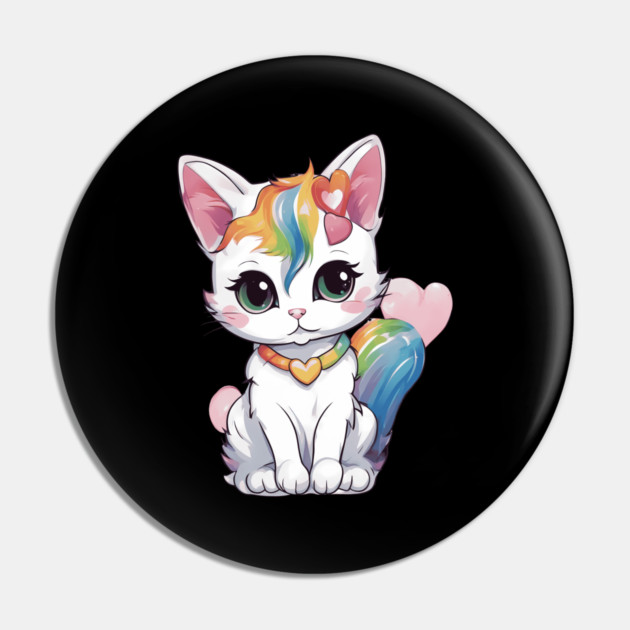 I Adore You Baby Cat Pin by animegirlnft