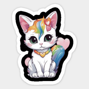 I Adore You Baby Cat Sticker