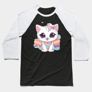You're My Valentine Kawaii Kitten Baseball T-Shirt